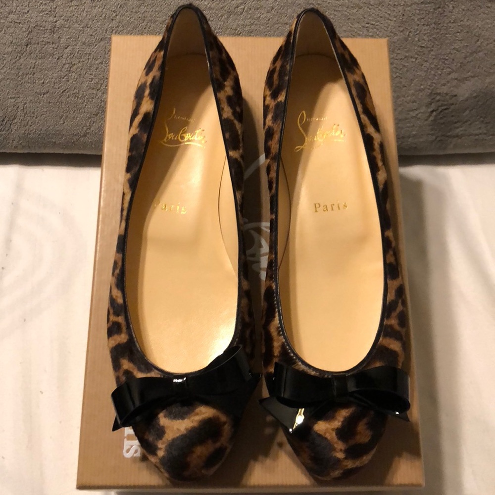 Christian Louboutin leopard flats